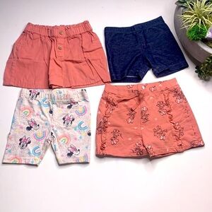 PRIMARK DISNEY OLD NAVY Bundle toddler girls shorts size 18 - 36 month